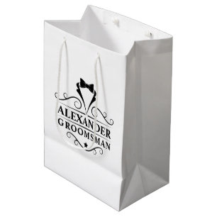 Bolsa De Regalo Mediana Neumático negro de Groomsman