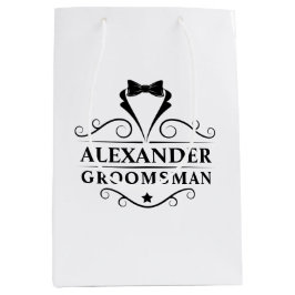Bolsa De Regalo Mediana Neumático negro de Groomsman