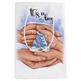 Bolsa De Regalo Mediana New Baby Announcement – Parents Holding Baby 👣