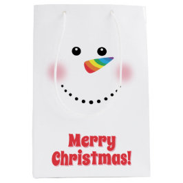 Bolsa De Regalo Mediana Nieve de la nariz del cuerno de arcoiris de Unicor