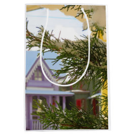 Bolsa De Regalo Mediana Nieve, evergreen y cabañas - Viñetería de Martha