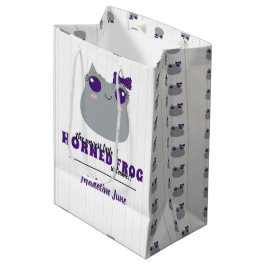 Bolsa De Regalo Mediana Niña Bebé Horn Frog Purple