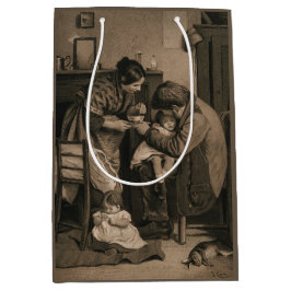 Bolsa De Regalo Mediana Niña enferma apoyada por su padre y su madre