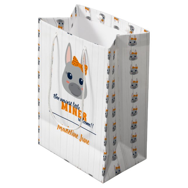 Bolsa De Regalo Mediana Niña Naranja Donkey (Angulo Anverso)