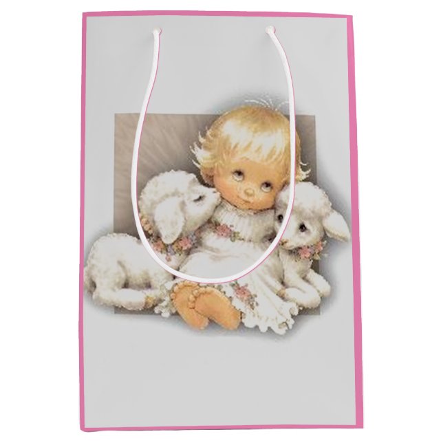 Bolsa De Regalo Mediana Niño con corderos (Anverso)