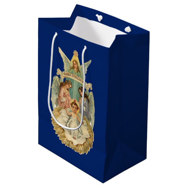 Bolsa De Regalo Mediana Niño Jesús y ángeles (Angulo Anverso)
