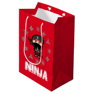 Bolsa De Regalo Mediana Niño Ninja Navidades