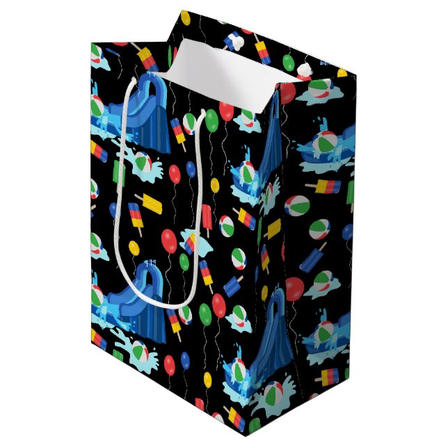 Bolsa De Regalo Mediana Niños con tobogán acuático Chica de verano (Angulo Anverso)