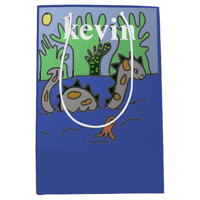 Bolsa De Regalo Mediana Niños de dinosaurios personalizados