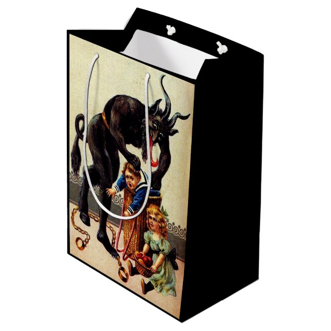 Bolsa De Regalo Mediana Niños de Krampus en Navidad en Navidades de cestas (Angulo reverso)