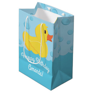 Bolsa De Regalo Mediana Niños Fiestas de cumpleaños de Rubber Ducky beb