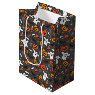 Bolsa De Regalo Mediana Niños Halloween Araña Webder Fantasma Cupcakes Cal