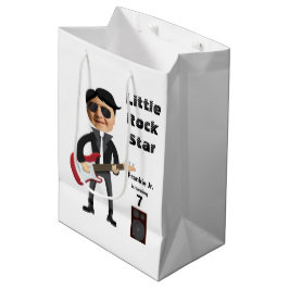 Bolsa De Regalo Mediana Niños 🎸 🤣 Rockstar Cumpleaños Guitar Funky Diver