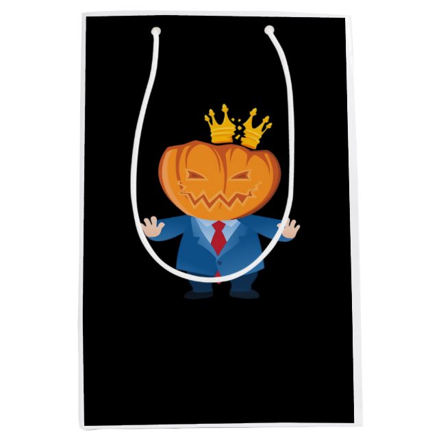 Bolsa De Regalo Mediana No Kings - Trumpkin Pumpkin Classic (Anverso)