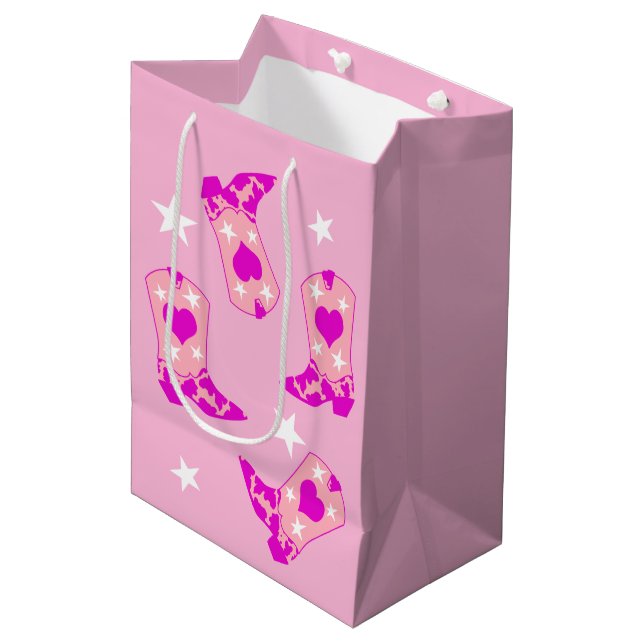 Bolsa De Regalo Mediana Noche moderna de chica rosa y negra occidental arr (Angulo Anverso)