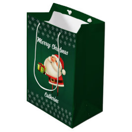 Bolsa De Regalo Mediana Nochebuena estacional moderna Feliz Navidad