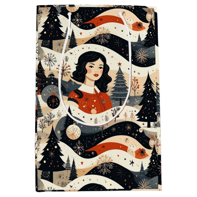 Bolsa De Regalo Mediana Noir Noël (Anverso)