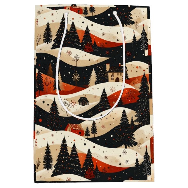 Bolsa De Regalo Mediana Noir Noël - House (Anverso)