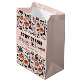 Bolsa De Regalo Mediana Nombre de la familia de Personalizados rosados de