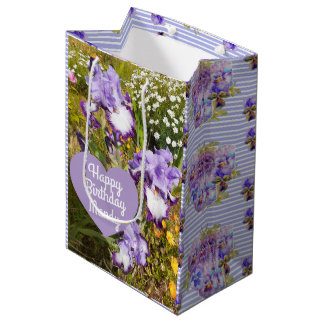 Bolsa De Regalo Mediana Nombre de los Chicas de cumpleaños de las flores p