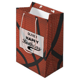 Bolsa De Regalo Mediana Nombre personalizado Baloncesto Cumpleaños Gran Bo