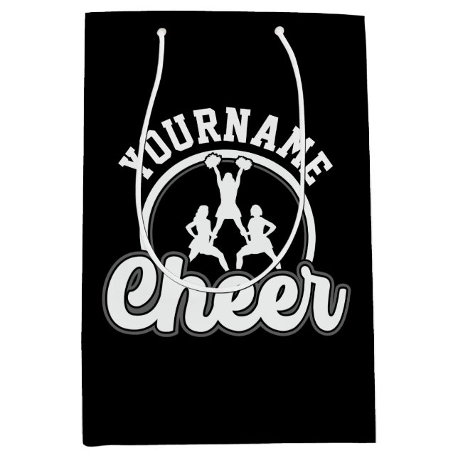 Bolsa De Regalo Mediana NOMBRE Personalizado Cheer equipo Varsity CheerLea (Anverso)