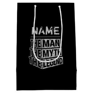 Bolsa De Regalo Mediana Nombre Personalizado El Hombre El Mito La Leyenda