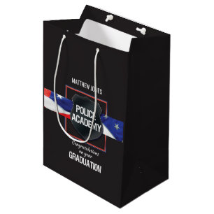 Bolsa De Regalo Mediana Nombre personalizado, graduación de la Academia de