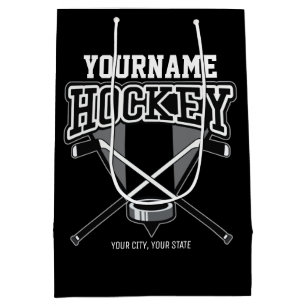 Bolsa De Regalo Mediana NOMBRE personalizado Jugador de hockey Equipo de p