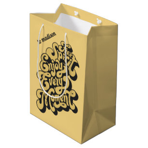 Bolsa De Regalo Mediana Nombre personalizado retro "Espíritu libre"