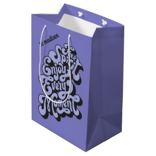 Bolsa De Regalo Mediana Nombre personalizado retro "Espíritu libre"