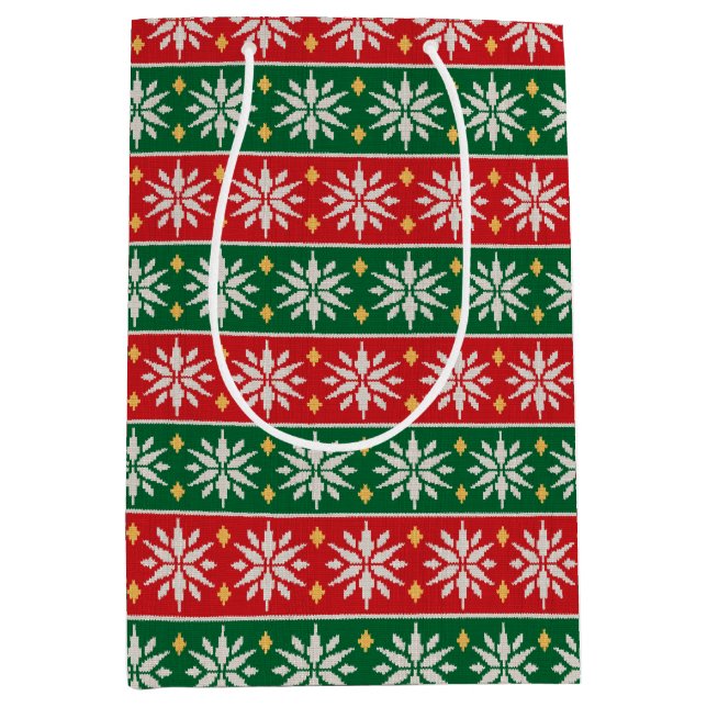 Bolsa De Regalo Mediana Nordic Noel Knit (Anverso)