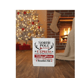Bolsa De Regalo Mediana North Pole Express Gift Bag - special delivery