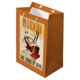 Bolsa De Regalo Mediana Noruega - la cuna del esquí