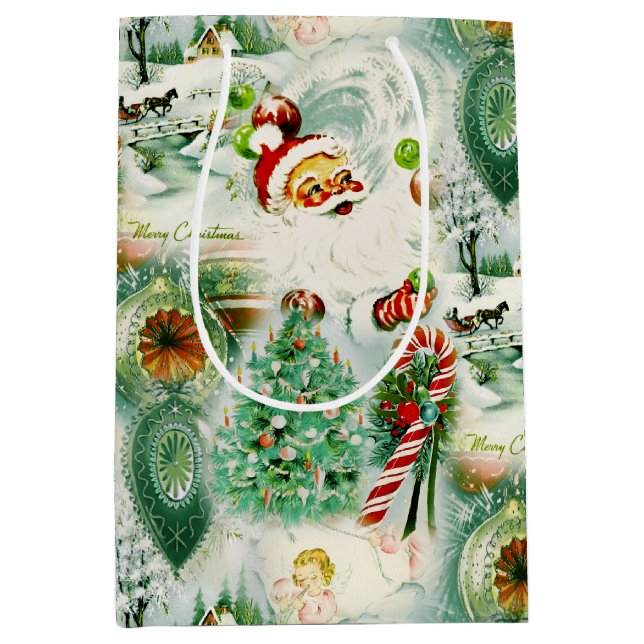 Bolsa De Regalo Mediana Nostalgic Kitschmas  (Anverso)