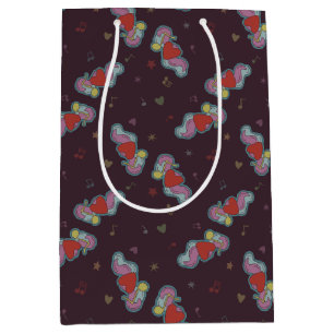 Bolsa De Regalo Mediana Nota de amor: Doodles para amantes de la música