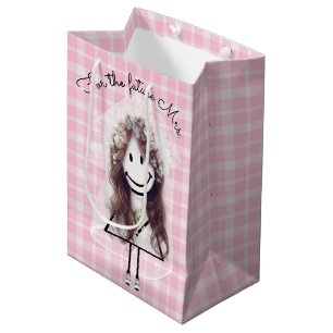 Bolsa De Regalo Mediana Novia figura de palo chica con ramo