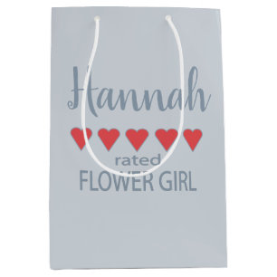 Bolsa De Regalo Mediana Novia y Cortejo Nupcial 5 Corazón Niña de las Flor