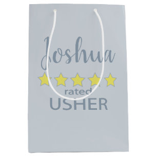 Bolsa De Regalo Mediana Novia y Cortejo Nupcial Usher 5 Estrellas