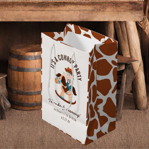 Bolsa De Regalo Mediana Novio Occidental Rocking Horse Boy Cumpleaños