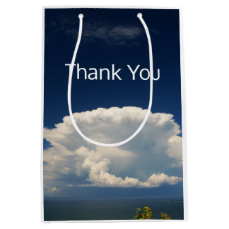 Bolsa De Regalo Mediana Nube blanca de puffy