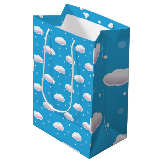 Bolsa De Regalo Mediana Nubes (Angulo Anverso)
