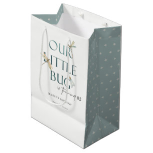 Bolsa De Regalo Mediana Nuestro pequeño Bug Blue Dragonfly cualquier cumpl