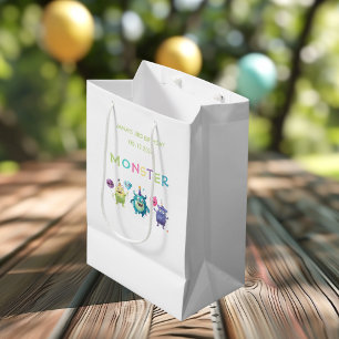 Bolsa De Regalo Mediana Nuestro pequeño monstruo Tres monstruos colorido