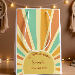 Bolsa De Regalo Mediana nuestro pequeño sol gran sol con los rayos cumplea