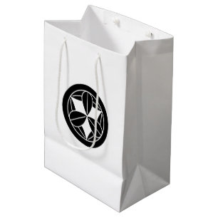 Bolsa De Regalo Mediana Nueve hojas de bambú en círculo