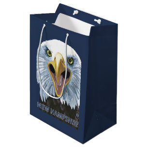 Bolsa De Regalo Mediana Nuevo de HampshireEagle cierre para arriba