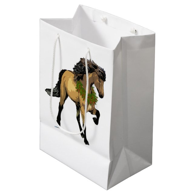 Bolsa De Regalo Mediana Nuevos Navidades islandeses (Angulo Anverso)