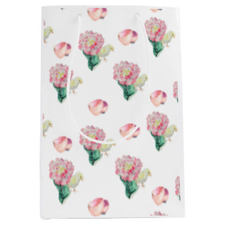 Bolsa De Regalo Mediana Nugget Baby Pollito de Pascua y Tulipán