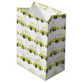 Bolsa De Regalo Mediana NYC New York City Checkered Yellow Taxi Cab